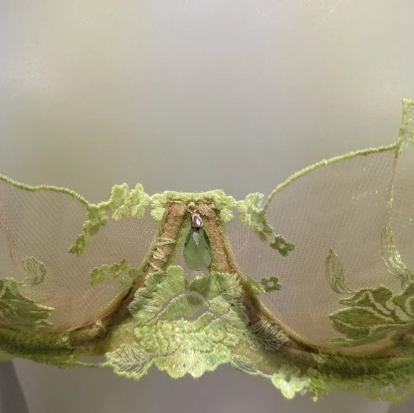 Honey Birdette Whitney Bra - 34C, Apple Green - Picture 3 of 12